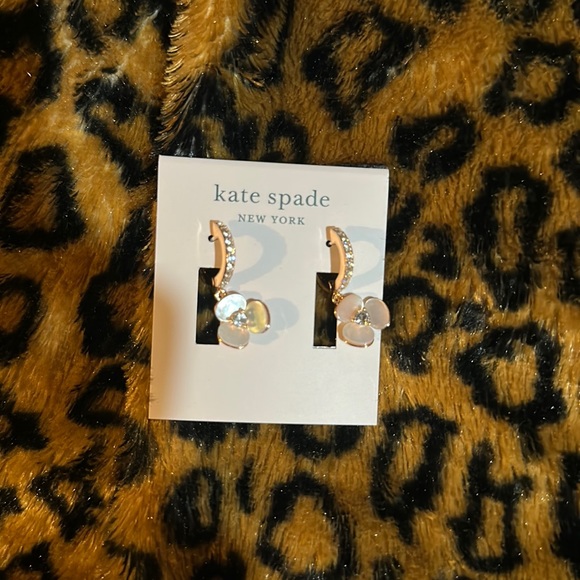 kate spade Jewelry - Kate Spade Floral Sparkly Earrings NWT